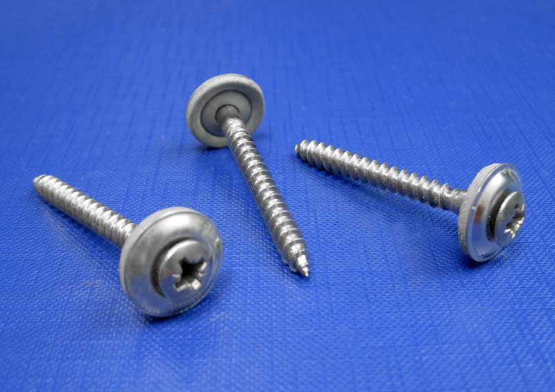 Woodscrews Rsd C/sk Pozi With Mounted Neoprene Washers 4.5mm L9084 L9085 L9086 (image for) Woodscrews Rsd C/sk Pozi With Mounted Neoprene Washers 4.5mm L9084 L9085 L9086